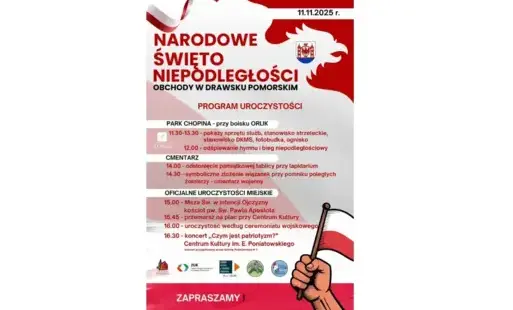 Zdjęcie do NARODOWE ŚWIĘTO NIEPODLEGŁOŚCI - OBCHODY W DRAWSKU POMORSKIM