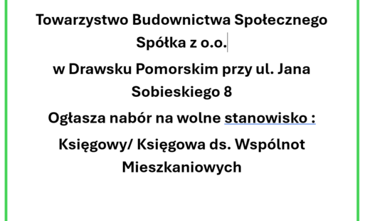Zdjęcie do wolne stanowisko
