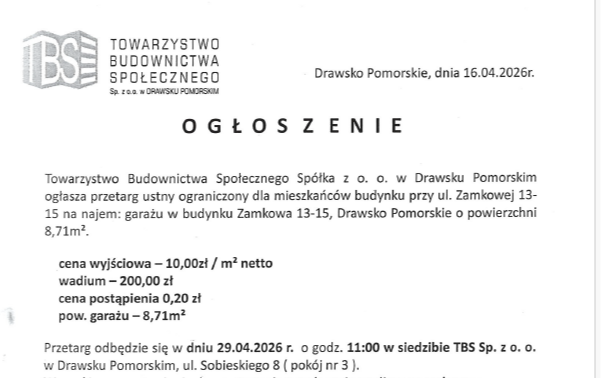 Zdjęcie do najem garażu Zamkowa 13-15